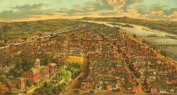Aerial view of Harrisburg, 1855 (courtesy of the LIbrary of Congress)